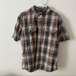 HP🎊 Carhartt relaxed fit men’s plaid button-down causal shirt-Host Pick